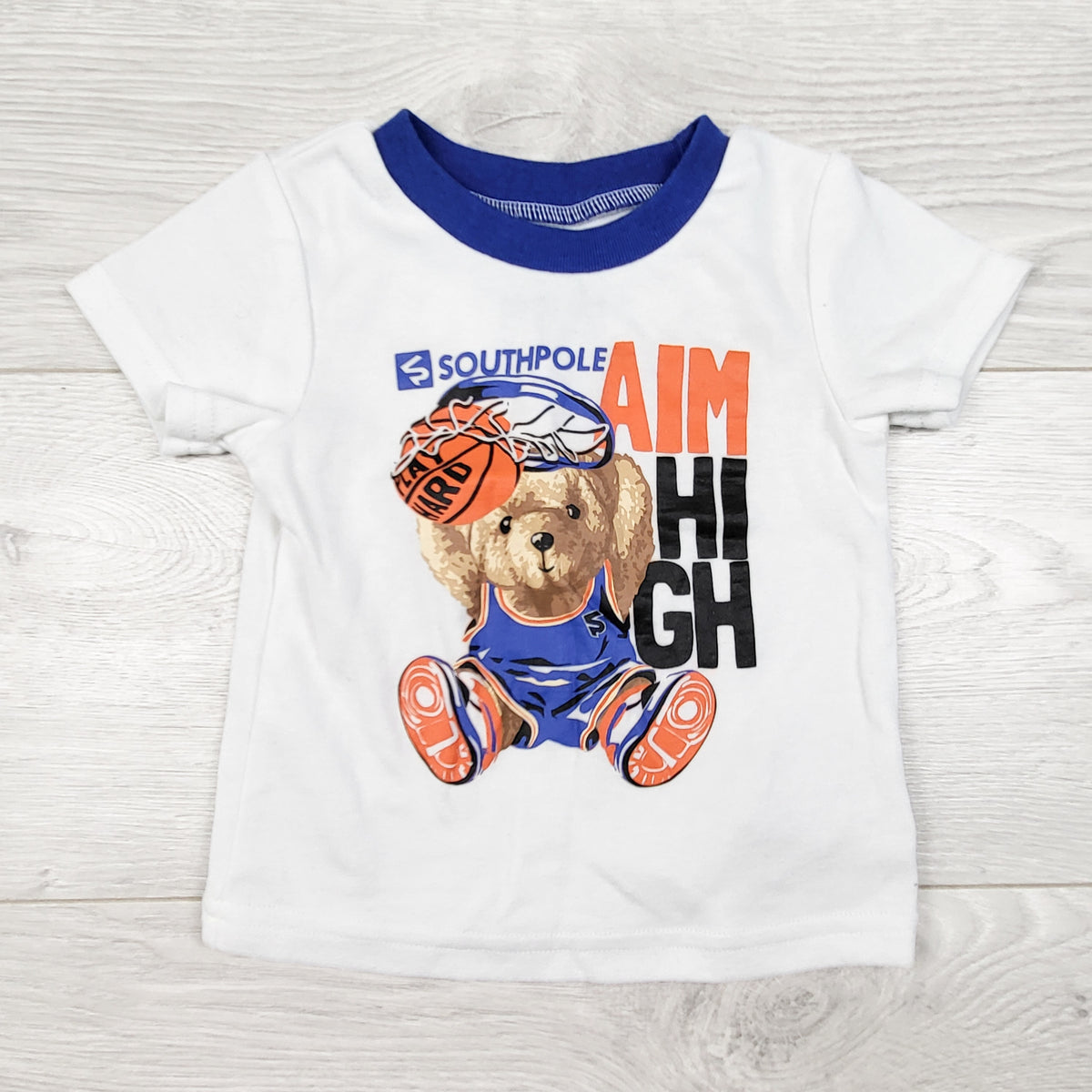 Southpole white "Aim High" teddy bear t-shirt - Size 18 months
