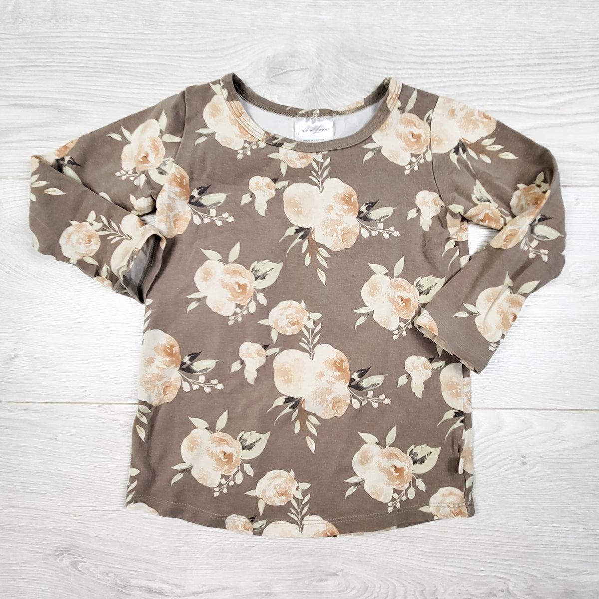 Jax and Lennon floral print bamboo blend long sleeved top - Size 2/3T