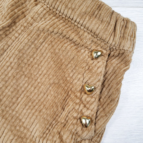 Old Navy wide leg corduroy pants with heart embellisment - Size 2T