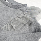 Carters grey sweatshirt with sparkle tulle ruffles - Size 3T
