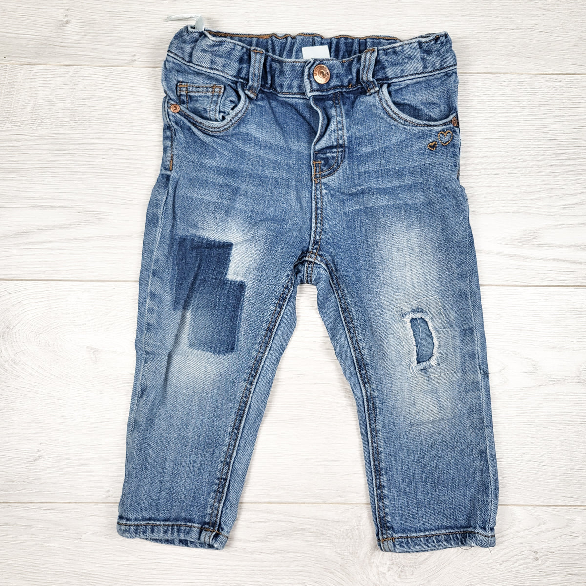 H and M distressed jeans - 12 to 18 months
