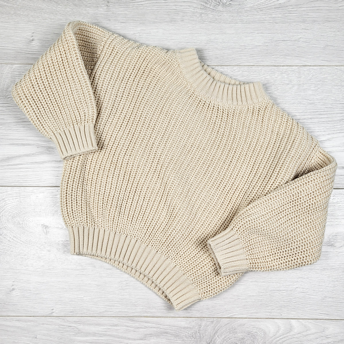 Rococo beige chunky knit sweater - Size 24 months