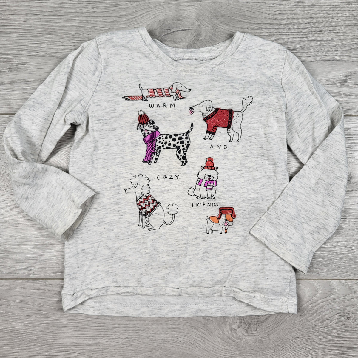 Oshkosh grey top with dogs - Size 24 months