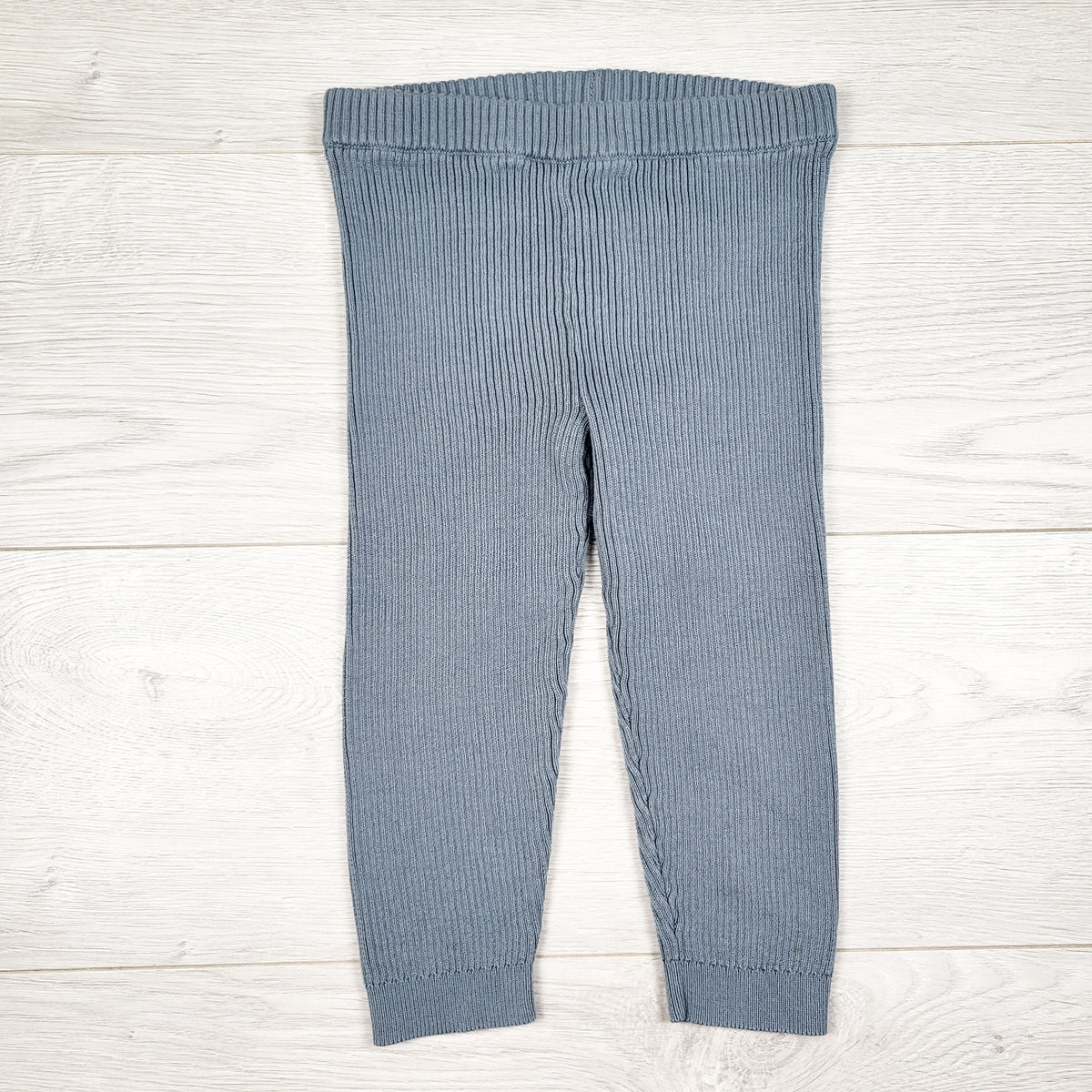 Little Planet blue ribbed organic cotton sweater pants - Size 18 months