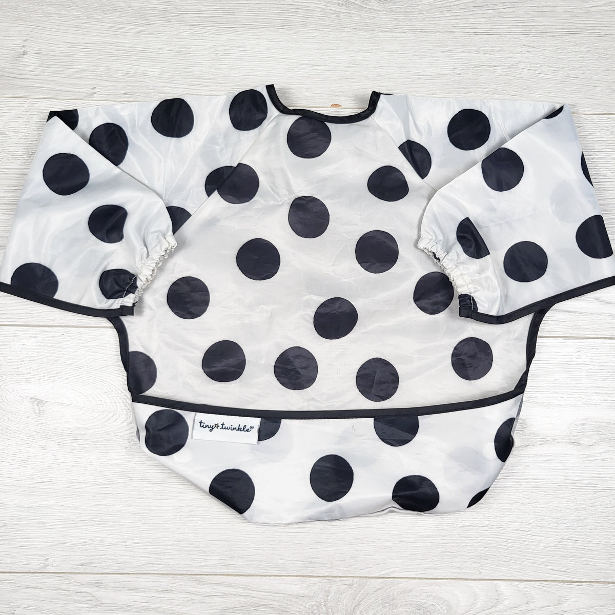 Tiny Twinkle polka dot long sleeve bib