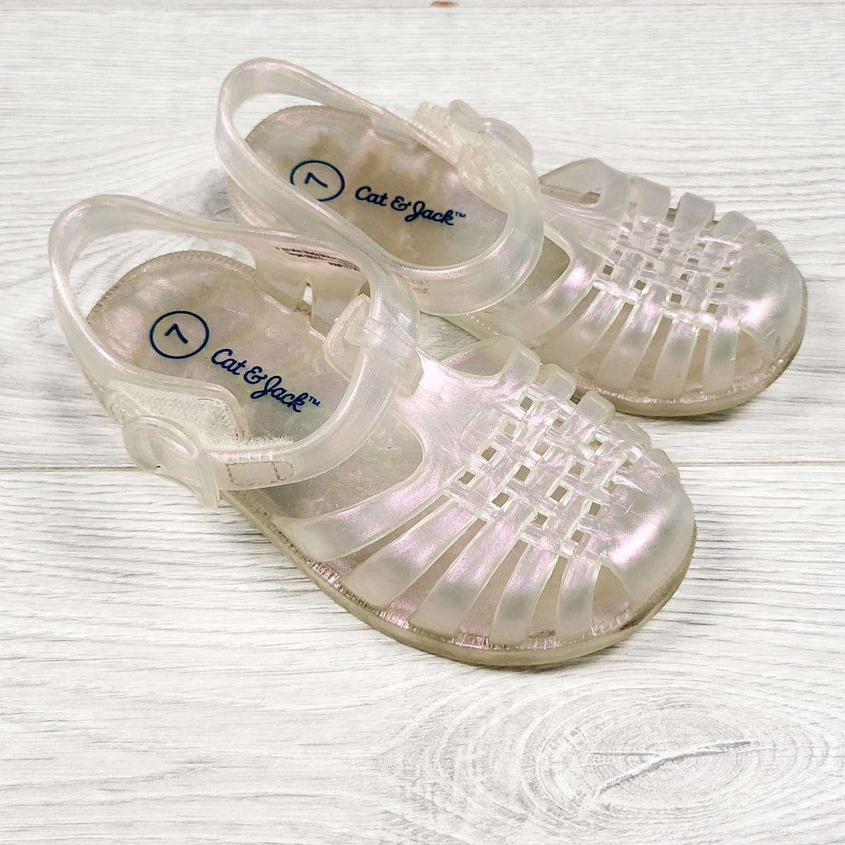 Cat and Jack iridescent sandals - Size 7