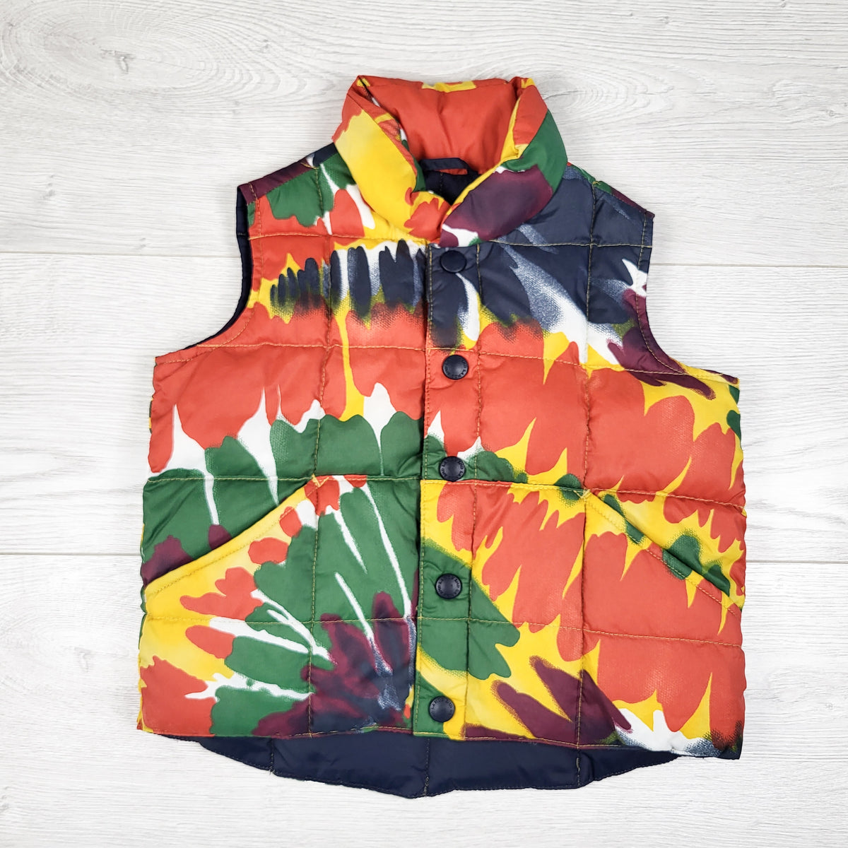 Lands' End reversible down puffer vest - Size 2T