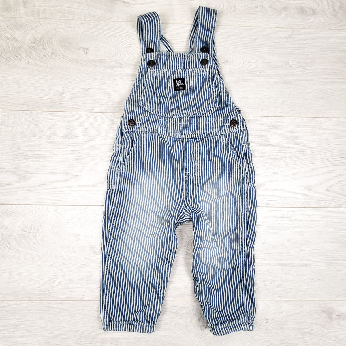 Oshkosh pinstriped overalls - Size 18 months