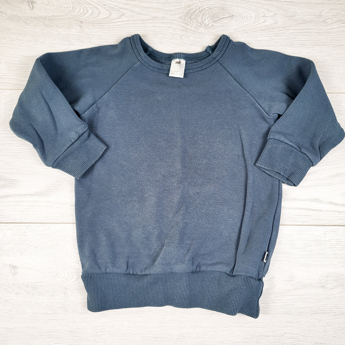 Little and Lively blue fleecy lined bamboo blend sweatshirt - Size 1/2T