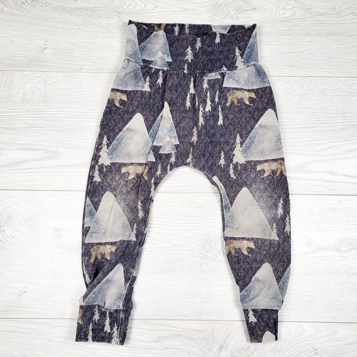 Three of a Kind handmade mountain print pants - Size 18 to 24 months