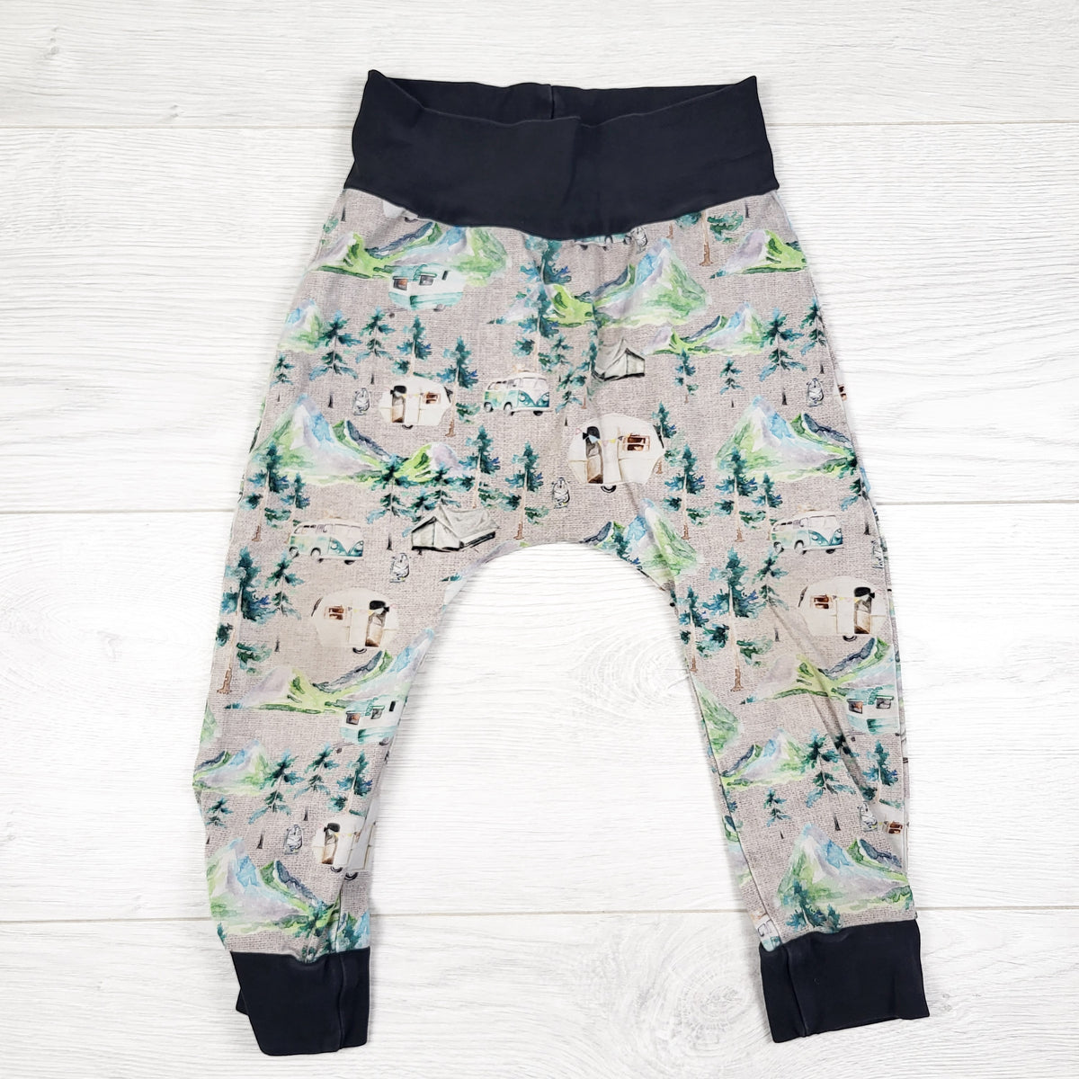 Three of a Kind handmade pants with camper vans - Size 18 to 24 months