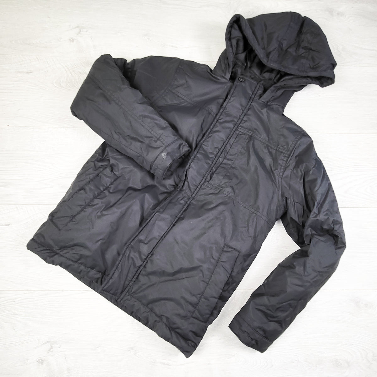 Amnesia black insulated hooded jacket - Size 10/12