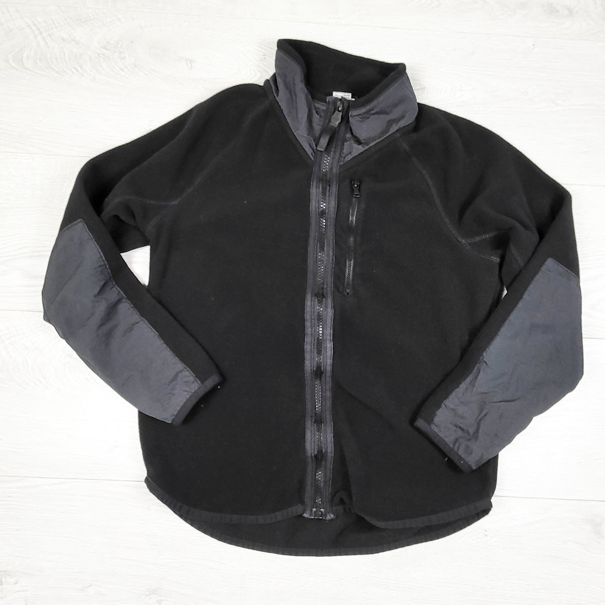 H and M Move black and grey fleece jacket - Size 8 to 10 years