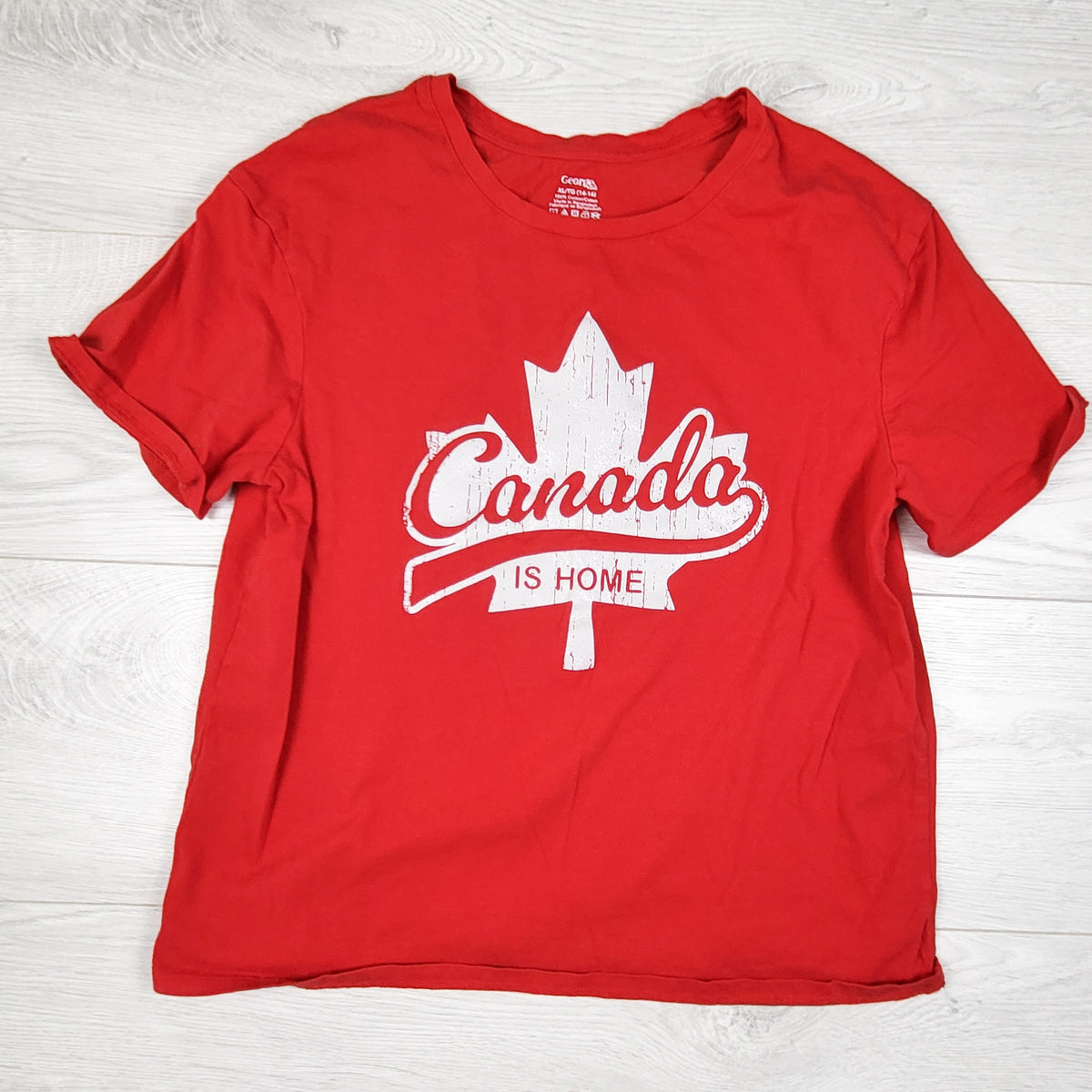 George red "Canada is Home" t-shirt - Size 14/16