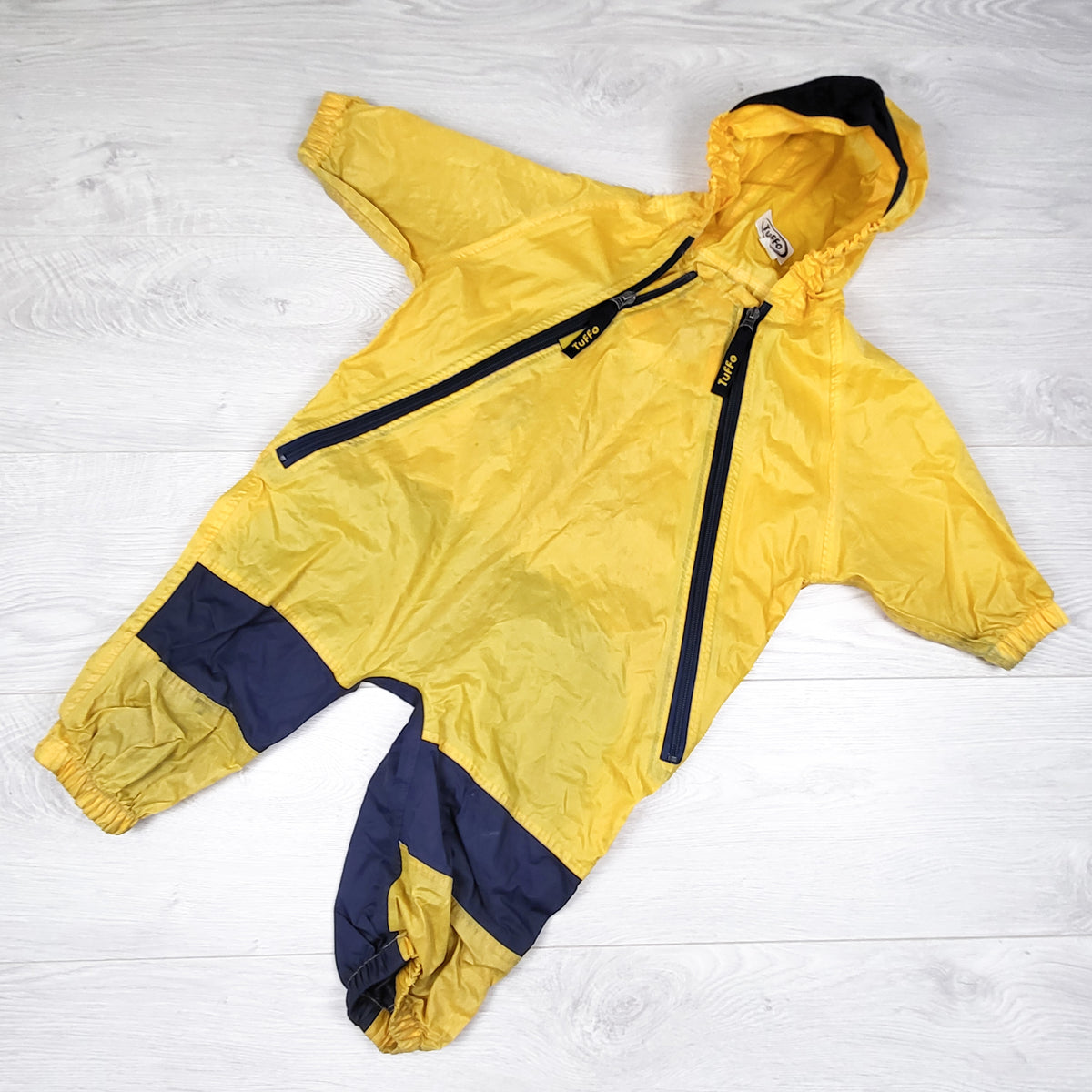 Tuffo yellow one piece Muddy Buddy rain suit - Size 12 months - AS IS