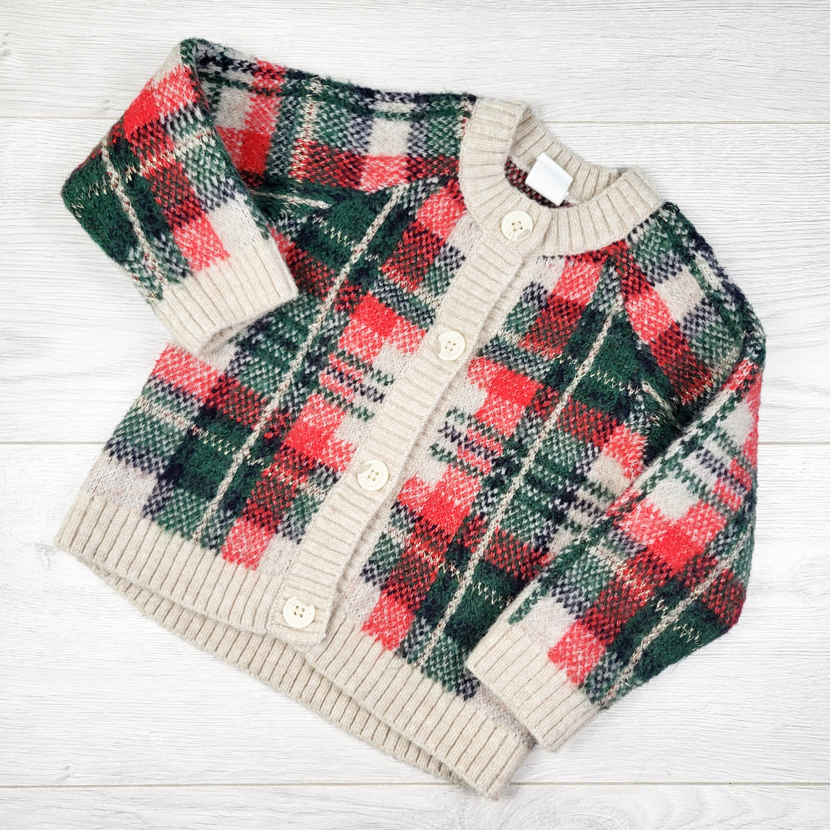 Gap plaid cardigan sweater - Size 6 to 9 months
