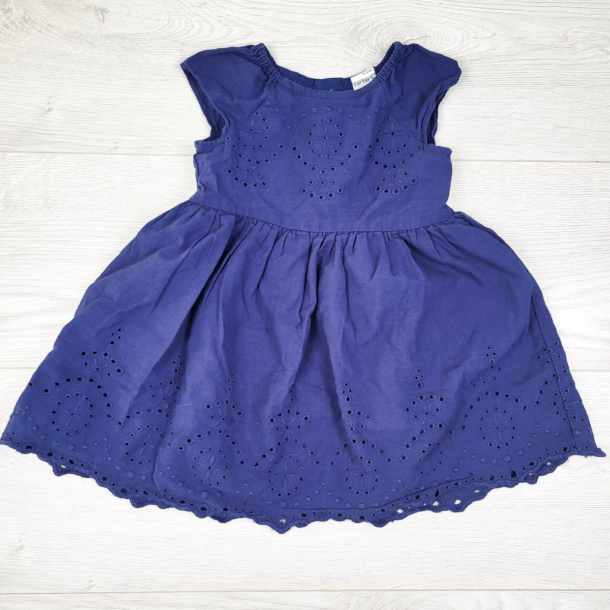 Carters navy eyelet dress - Size 9 months