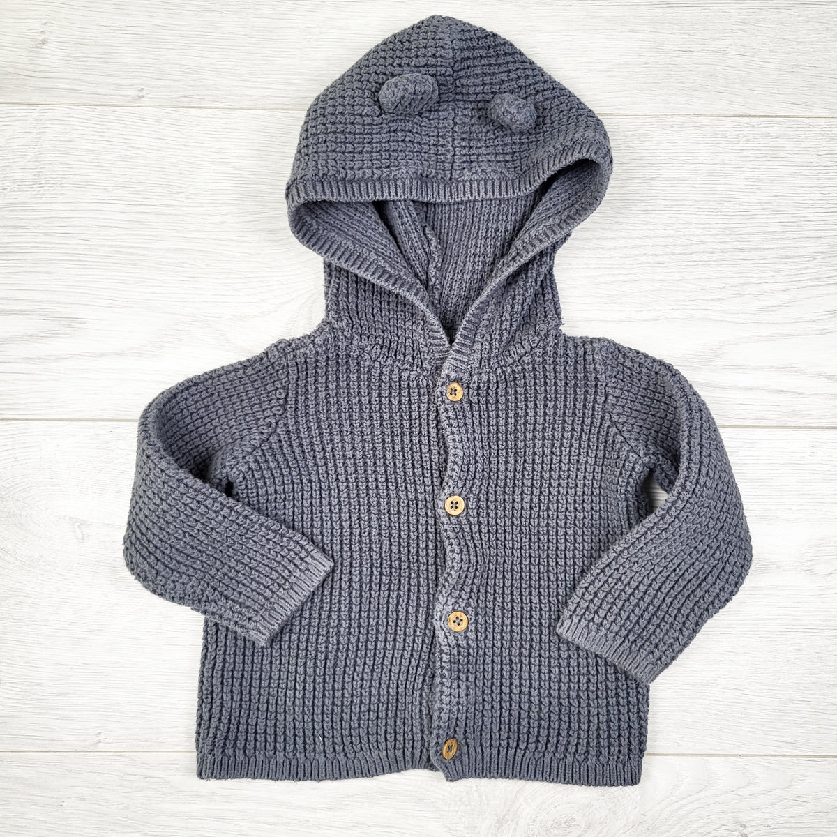 Carters grey hooded cardigan sweater - Size 9 months