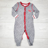 Fammy Jammies heathered grey sleeper - Size 3 to 6 months