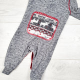 Fammy Jammies heathered grey sleeper - Size 3 to 6 months
