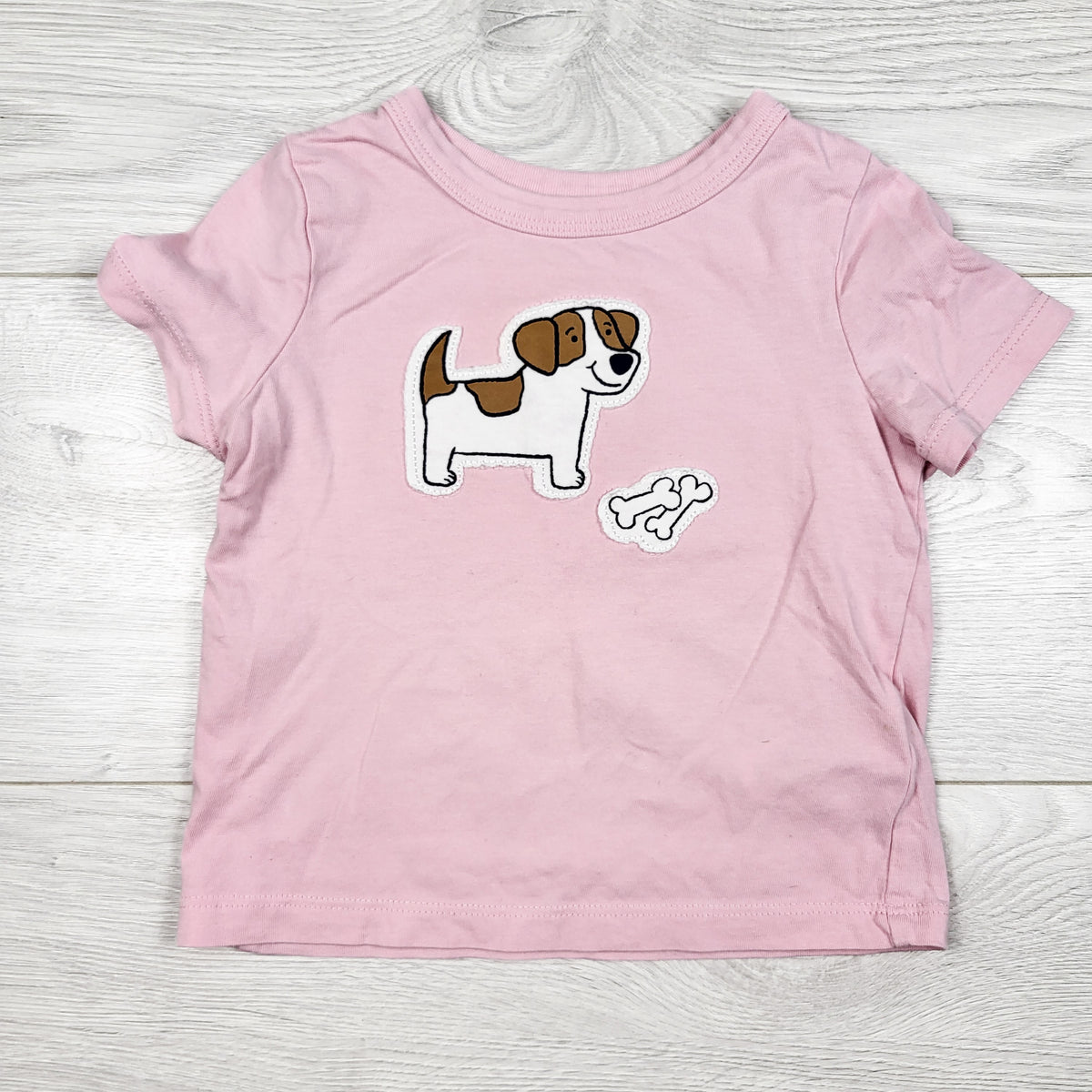 Joe pink top with dog and bone - Size 12 to 18 months
