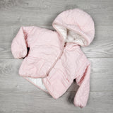 Liv and Lottie pink fleece lined quilted jacket - Size 18 months - AS IS