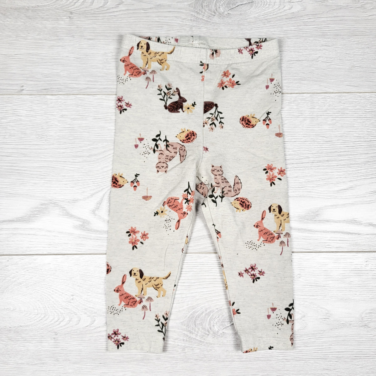 Carters grey leggings with animals - Size 12 months