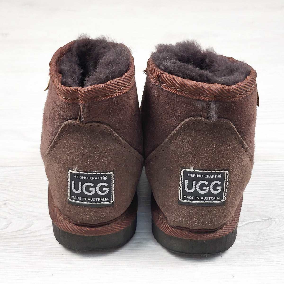Merino Craft UGG chocolate brown sheepskin boots - measure as a size 7