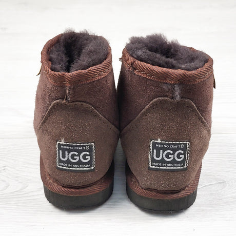 Merino Craft UGG chocolate brown sheepskin boots - measure as a size 7