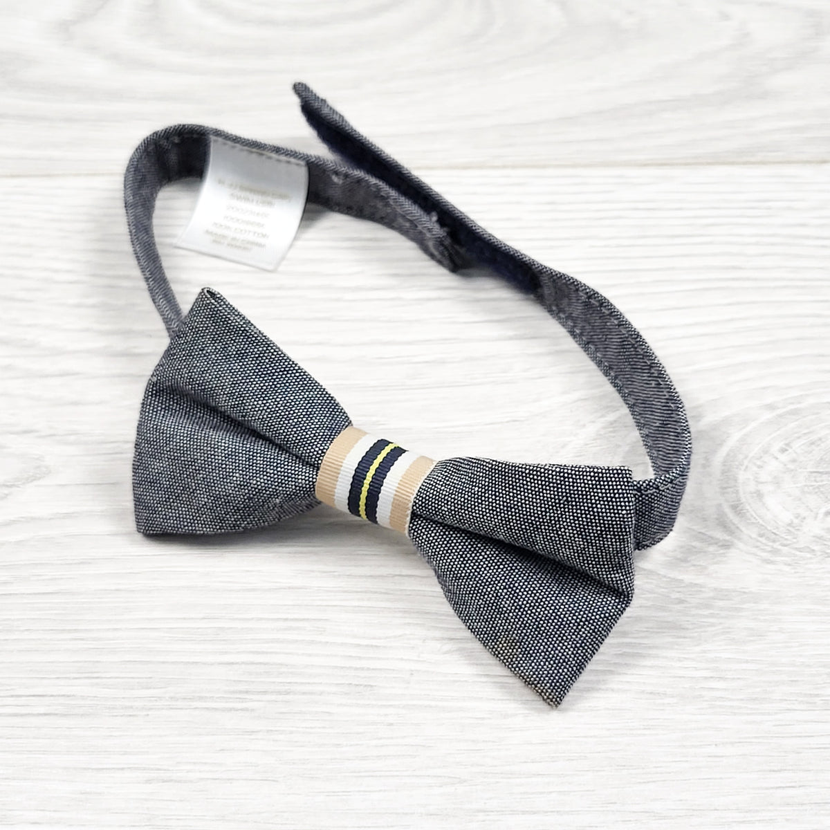 Chambray bow tie- appox 0 to 24 months