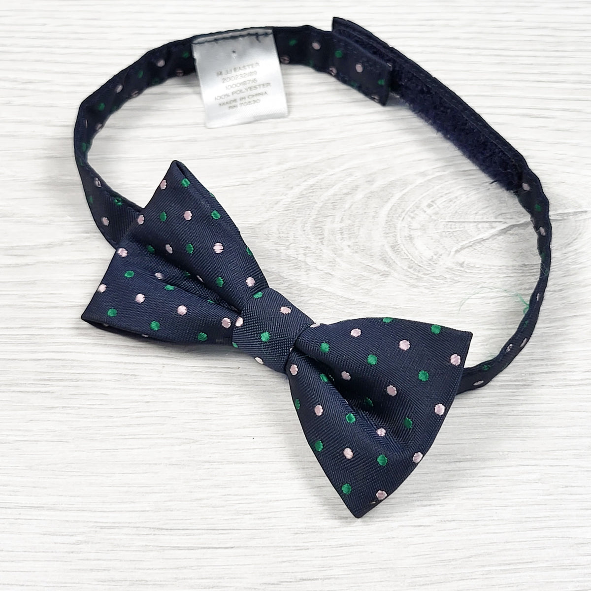 Navy polka dot bow tie - approx 0 to 24 months