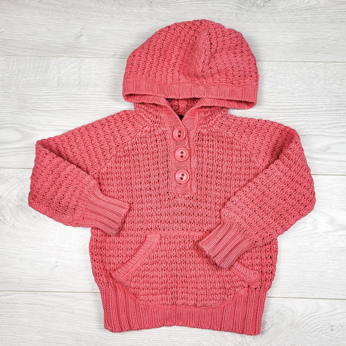 Old Navy pink hooded sweater - Size 6 to 12 months - AS IS