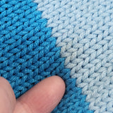 Blue hand knit Peruvian sweater - approx 2T - AS IS