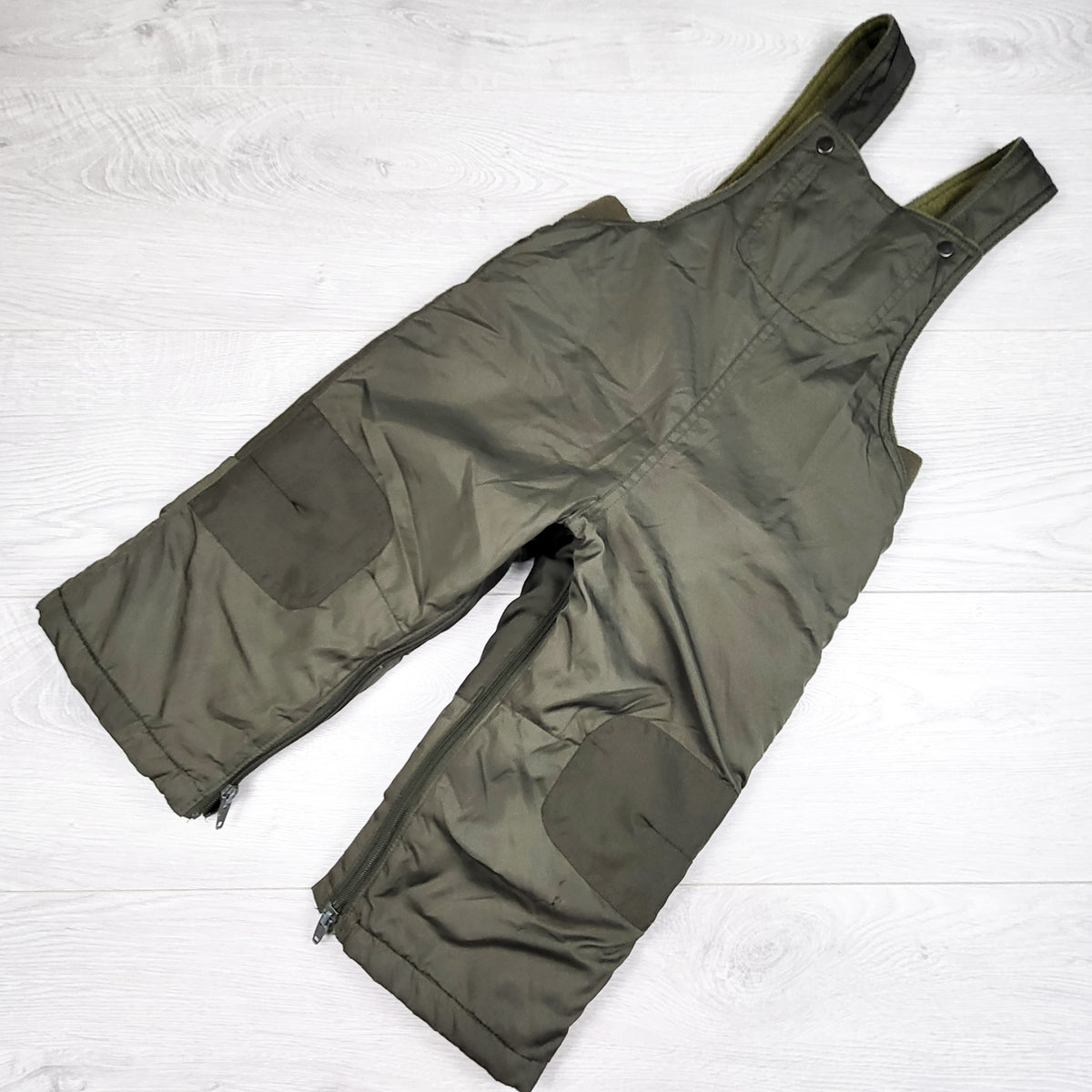 Green fleece lined snow pants - Size 18 to 24 months