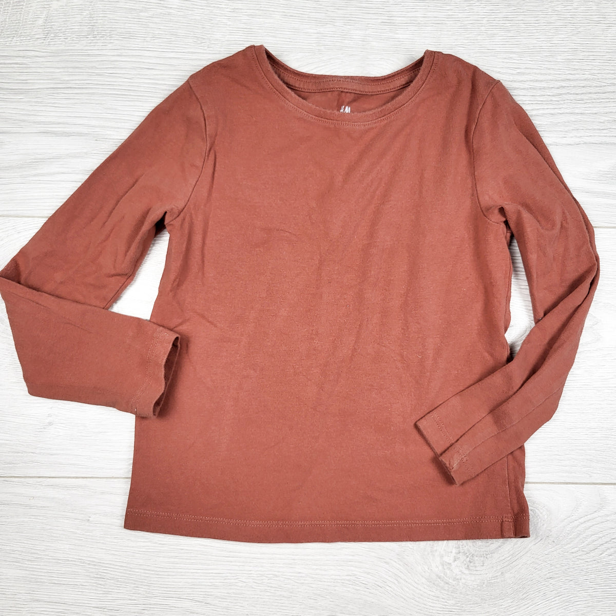 H and M dusty pink / terracotta long sleeve top - Size 2 to 4T