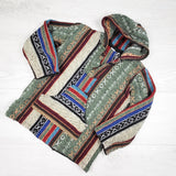 Baja style poncho - size medium (5Tish) - AS IS
