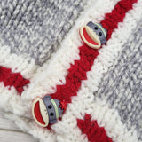 Handmade sock monkey cardigan sweater - approx 12 to 18 months