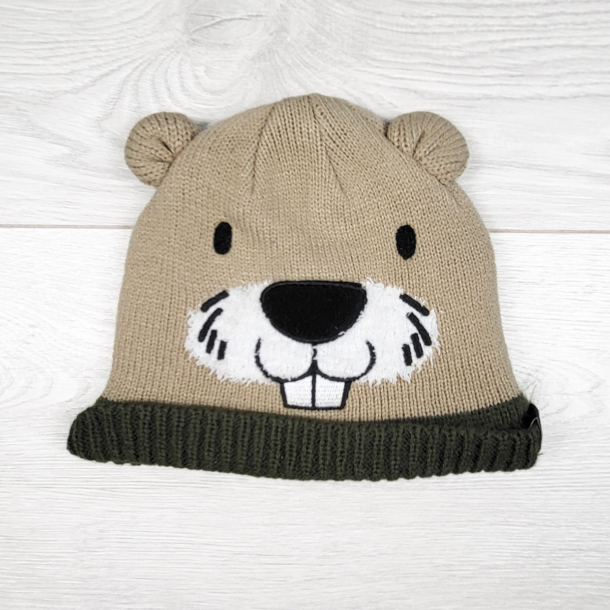 Canadiana fleece lined beaver toque - Size 6 to 12 months