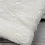 Lulluaby Kids Luxury Embossed Sherpa Elephant Baby Blanket