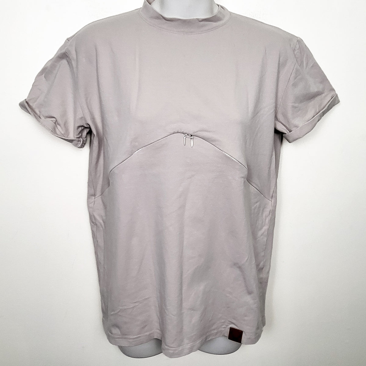 NIN9 Canada beige organic cotton nursing t-shirt - Size small