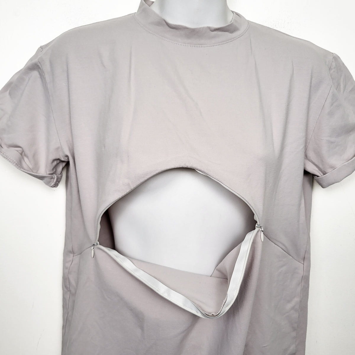 NIN9 Canada beige organic cotton nursing t-shirt - Size small