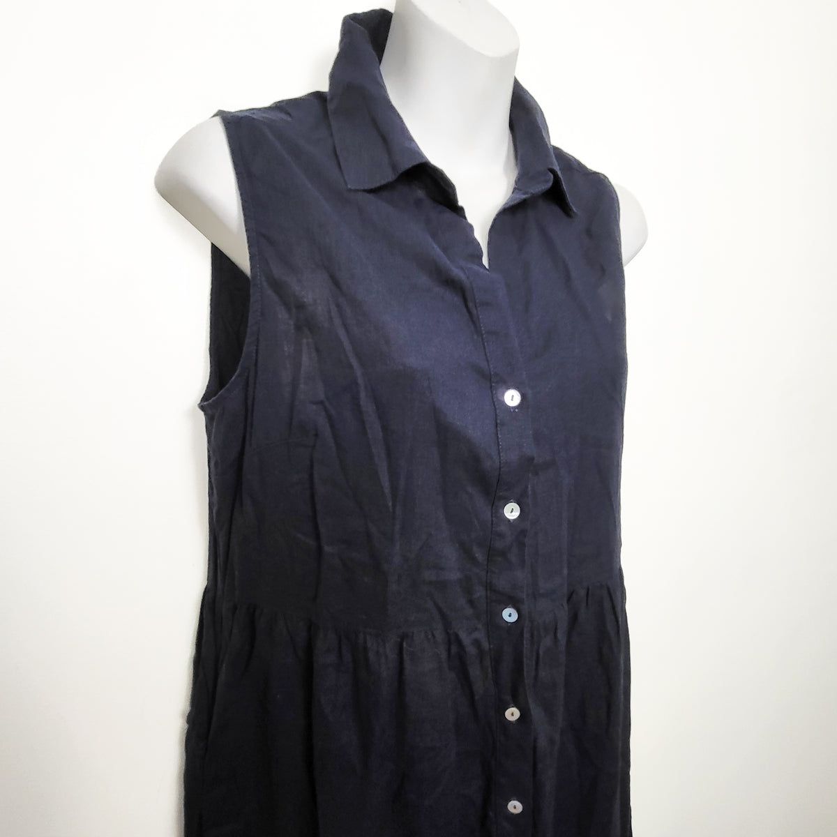 Ripe linen blend maxi shirt maternity dress - Size small