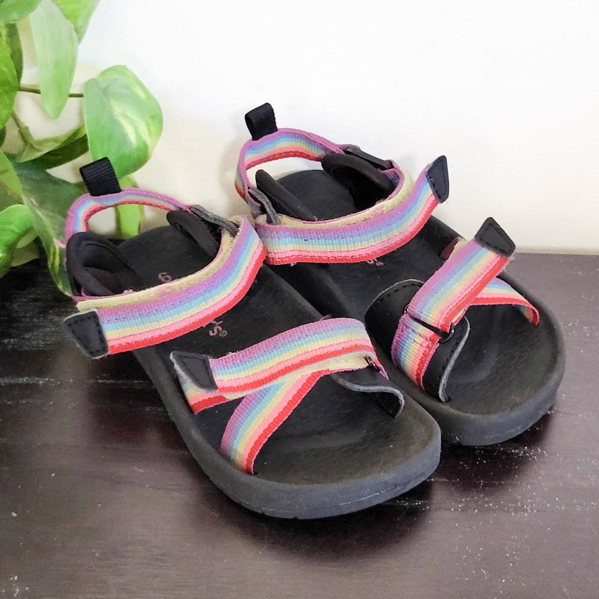 Carters rainbow strappy sandals - Size 6