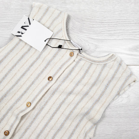 NEW - Zara striped knit romper - Size 4/5T