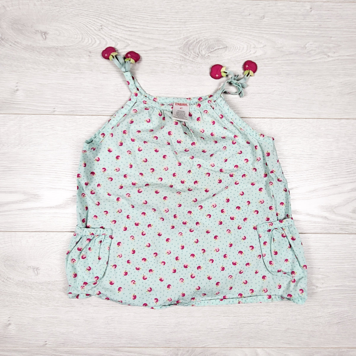 Gymboree blue cherry print sleeveless top - Size 4T