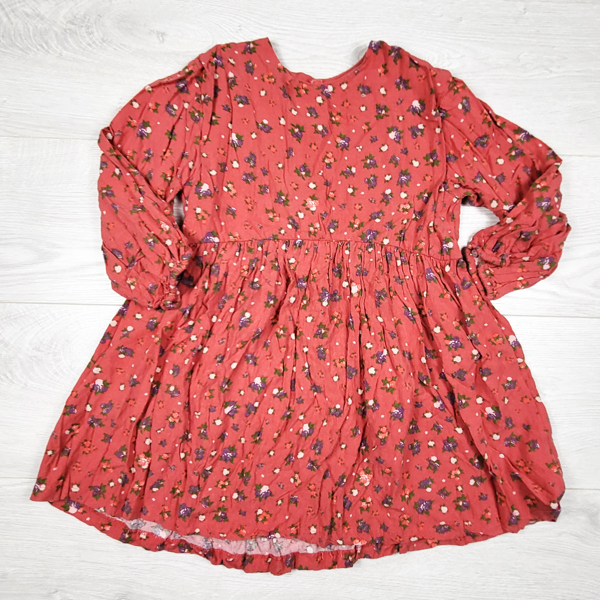 Zara brick red floral print dress - Size 4/5T