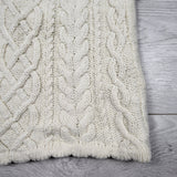 Aspen Kids cream coloured cable knit sweater dress with gold sparkles - Size 4T