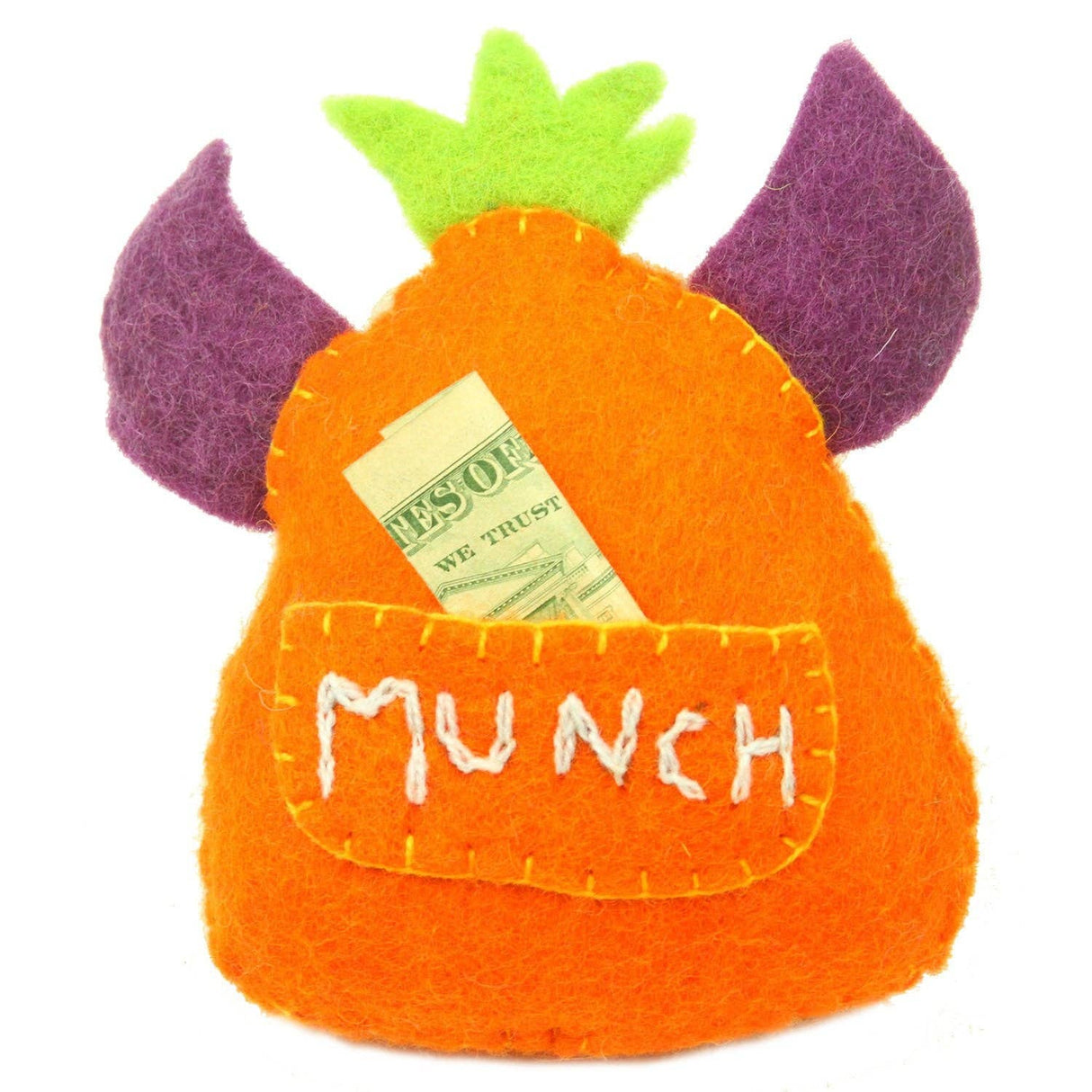 NEW (Retail) - Orange Felt Monster - Tooth Fairy Pillow