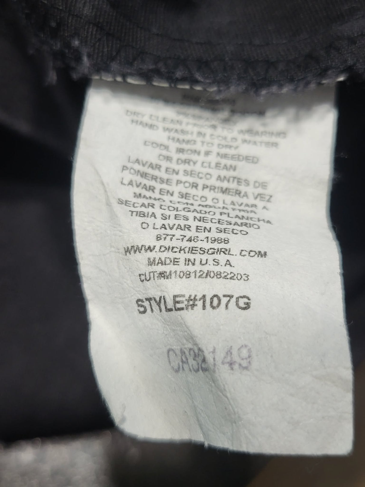Vintage Y2K faded black Dickies Girl "Annie" zip up utility dress (Style #107G) | XL