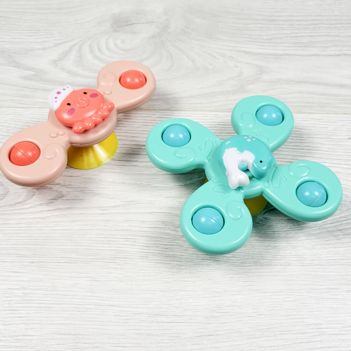 Suction cup spinner toys